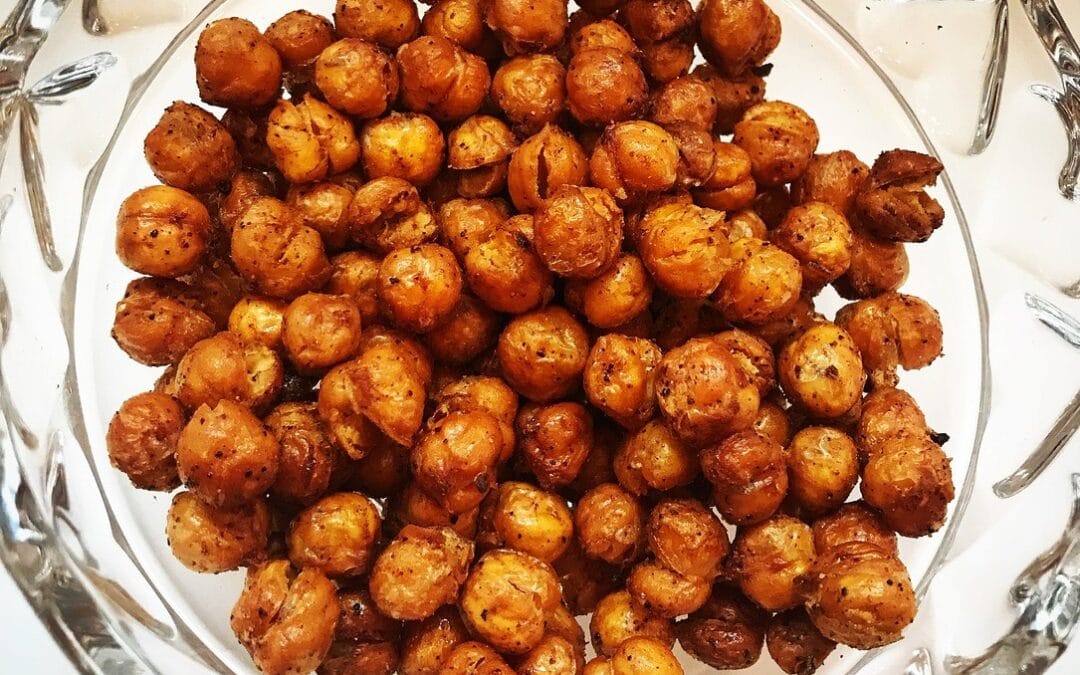 spicy roasted baked chickpeas