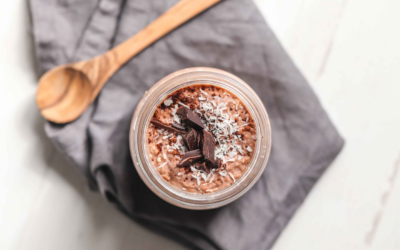 Chocolate Overnight Oats with Strawberries