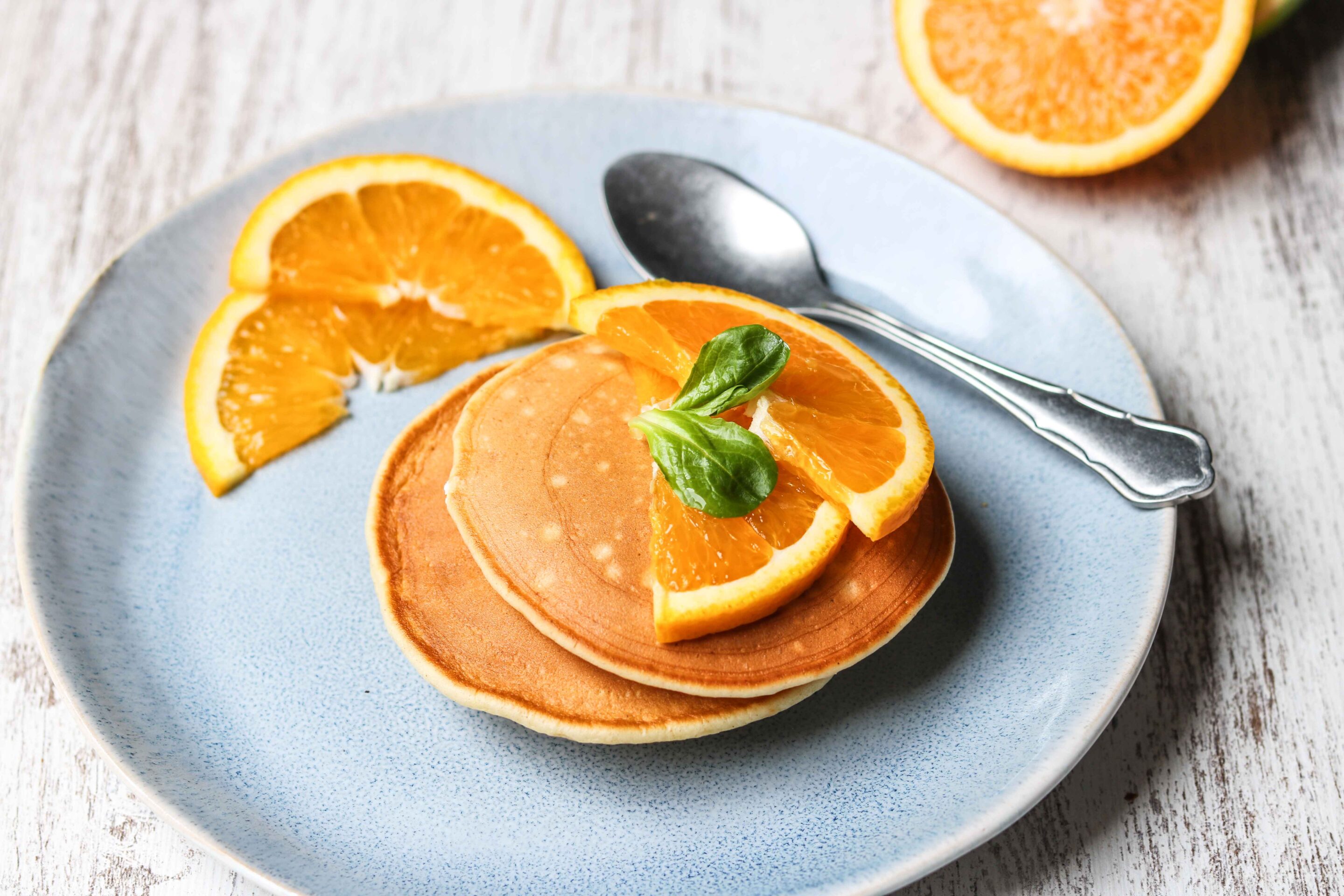 Orange & Yoghurt Pancakes with Berries